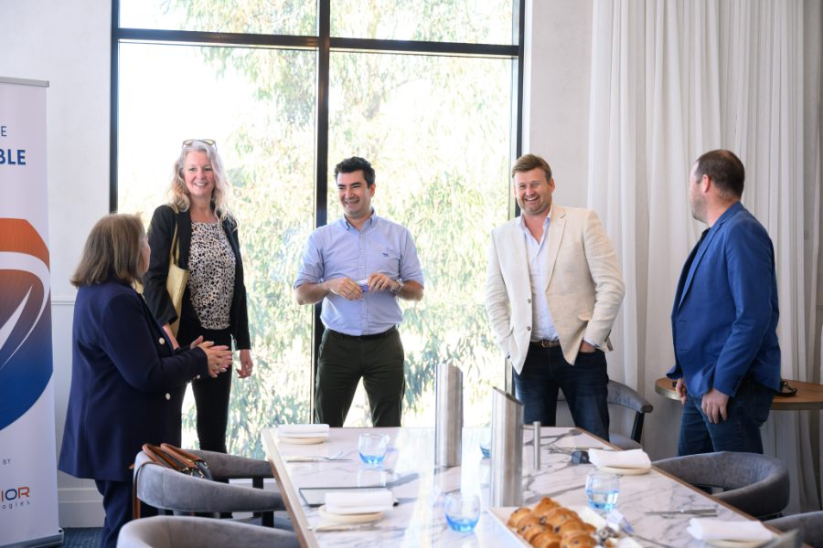 Local business owners networking